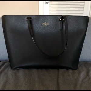 Black Kate Spade Large Tote Bag